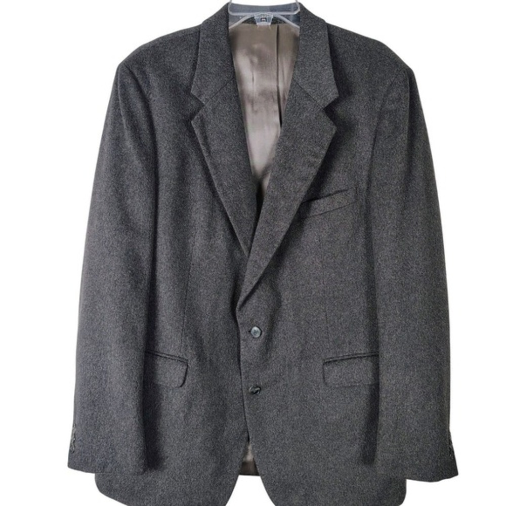 Mark Alexander Mens Cashmere Blend‎ Blazer Gray Italian Fabric Sport Coat 42R